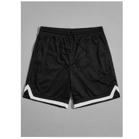 Manfinity Hypemode Men Contrast Tape Mesh Shorts - Picture 3 of 5